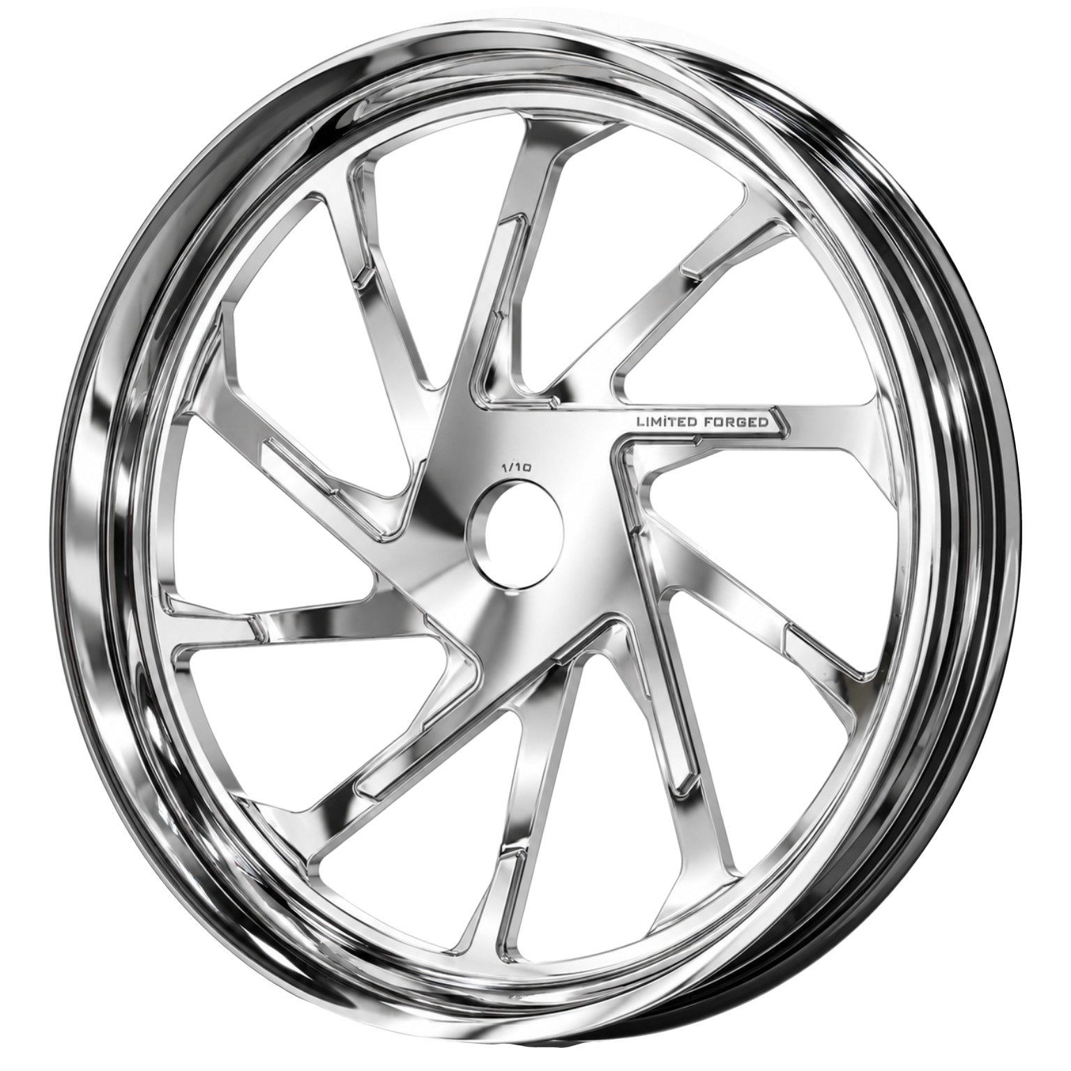 LFWM-004 motorcycle wheel, supplied chrome finish