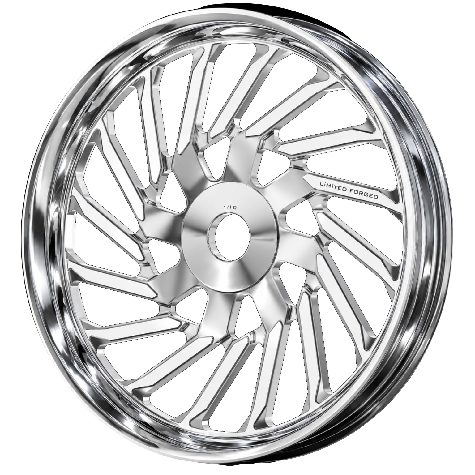LFWM-005 motorcycle wheel, supplied chrome finish